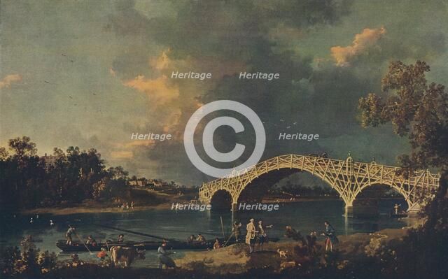 'Old Walton Bridge', 1754. Artist: Canaletto.