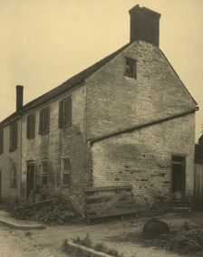 Old warehouse on former Market Yard, Falmouth, between 1925 and 1929. Creator: Frances Benjamin Johnston