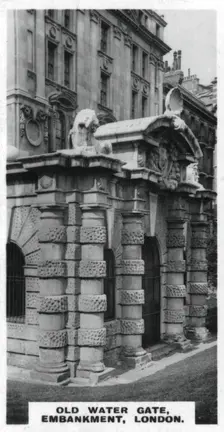 Old Water Gate, Embankment, London, c1920s