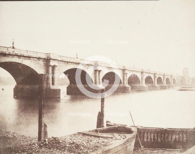 Old Waterloo Bridge, London, ca. 1846. Creator: William Henry Fox Talbot.