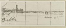 Old Westminster Bridge, 1859. Creator: James Abbott McNeill Whistler