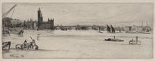 Old Westminster Bridge, 1859. Creator: James McNeill Whistler (American, 1834-1903)