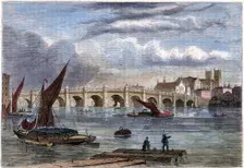 Old Westminster Bridge in 1754 19th century