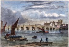 Old Westminster Bridge in 1754 19th century