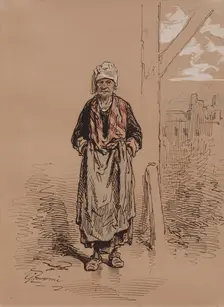 Old Woman, 1852-1866. Creator: Paul Gavarni