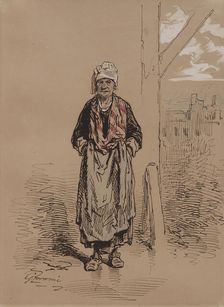 Old Woman, 1852-1866. Creator: Paul Gavarni