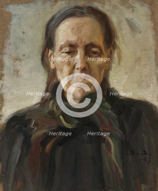 Old woman, 1907. Creator: Santeri Salokivi.