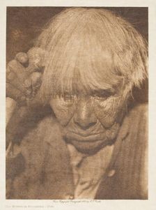 Old Woman Mourning-Yuki, 1924. Creator: Edward Sheriff Curtis