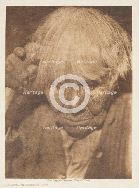 Old Woman Mourning-Yuki, 1924. Creator: Edward Sheriff Curtis.