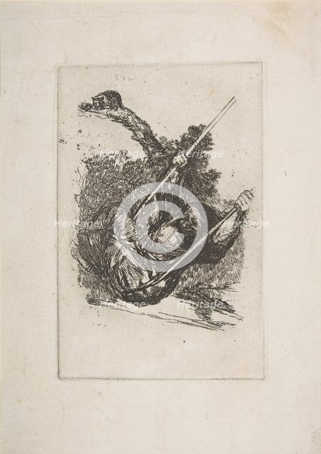 Old woman on a swing (Vieja columpiándose).n.d. Creator: Francisco Goya.