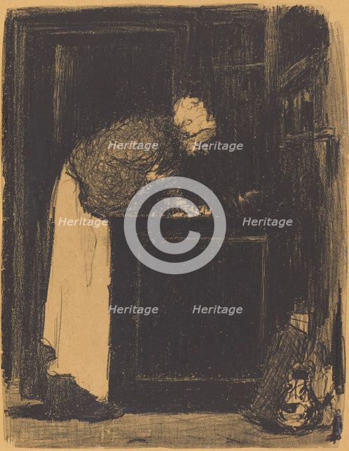 Old Woman at a Stove (Vielle Femme au Fourneau), 1893. Creator: Edouard Vuillard.
