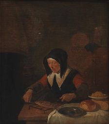 Old Woman at her Meal, 1635-1668. Creator: Gerritsz Quiringh van Brekelenkam