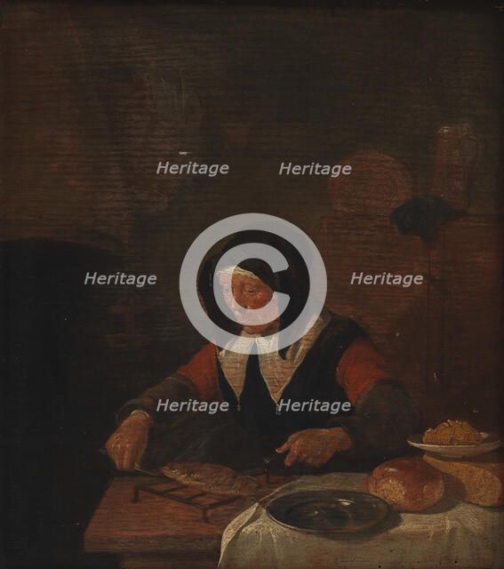 Old Woman at her Meal, 1635-1668. Creator: Gerritsz Quiringh van Brekelenkam.