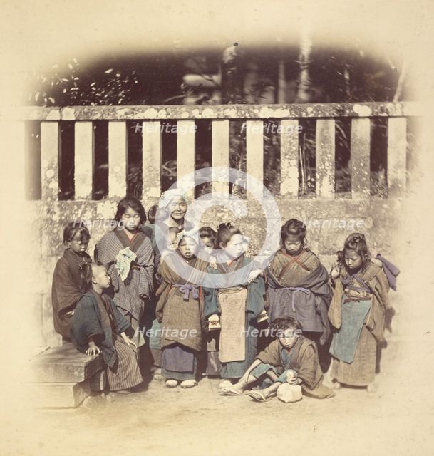 Old Woman and Children, about 1868. Creator: Felice Beato.