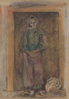 Old woman, around 1935-1940. Creator: Arnold Peter Weisz-Kubincan