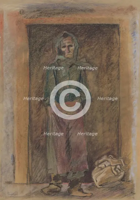 Old woman, around 1935-1940. Creator: Arnold Peter Weisz-Kubincan.