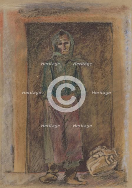 Old woman, around 1935-1940. Creator: Arnold Peter Weisz-Kubincan.
