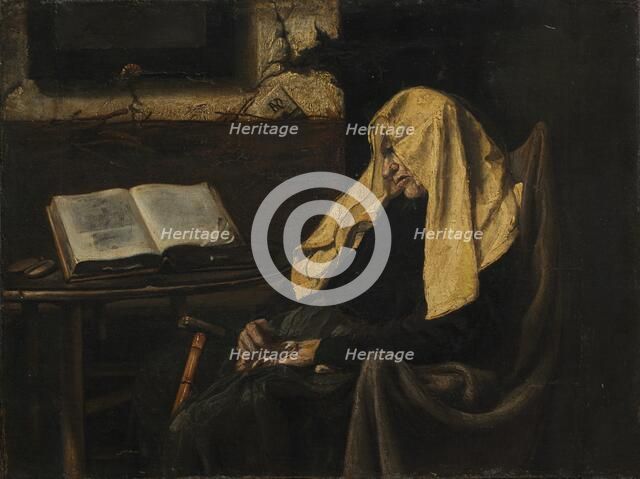 Old Woman Asleep, Mid 19th century. Creator: Unknown.