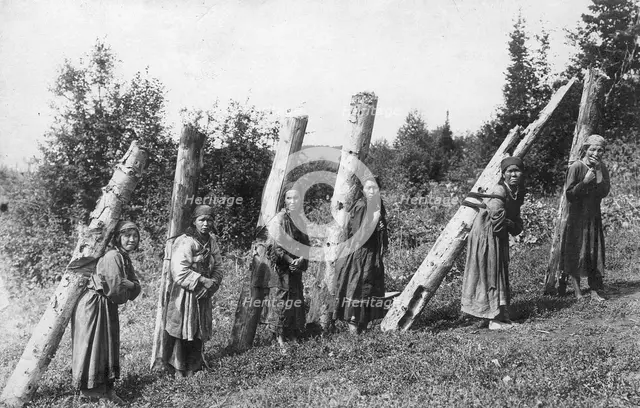 Old Woman Collecting Wood, 1913. Creator: GI Ivanov.