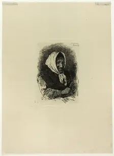 Old Woman Facing Right, 1874. Creator: Antonio Piccinni