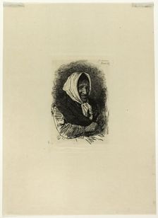 Old Woman Facing Right, 1874. Creator: Antonio Piccinni