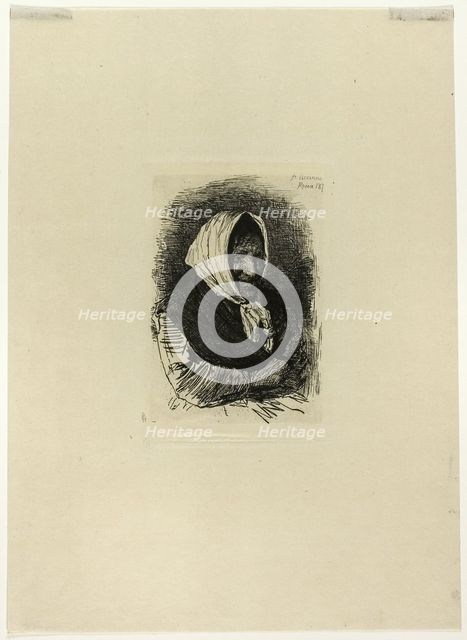 Old Woman Facing Right, 1874. Creator: Antonio Piccinni.