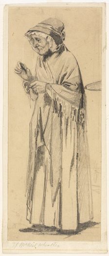 Old Woman in Shawl and Cap, 1887. Creator: Unknown