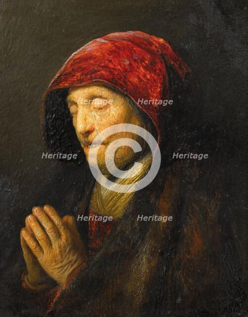 Old Woman Praying, c 1629-1630. Creator: Rembrandt van Rhijn (1606-1669).