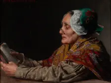 Old Woman Reading, 1883. Creator: Arvid Liljelund