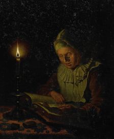 Old Woman Reading, 1800-1833. Creator: Adriaan Meulemans