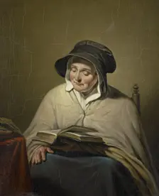 Old Woman Reading, 1820-1833. Creator: Cornelis Kruseman
