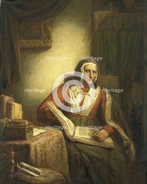 Old Woman Reading, 1834. Creator: George Gillis Haanen.
