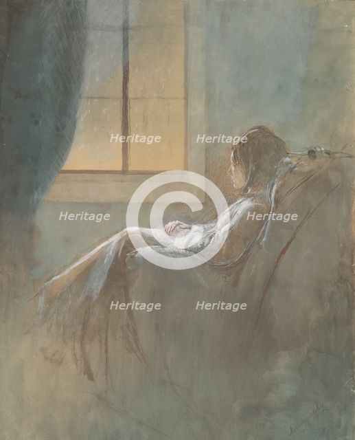 Old Woman Sitting, 1882-1883. Creator: Ladislav Mednyanszky.