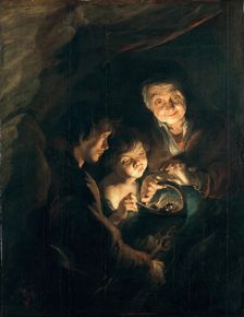 Old Woman with a Basket of Coal, c. 1616-1618. Artist: Rubens, Pieter Paul (1577-1640)