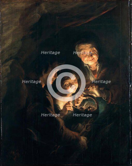 Old Woman with a Basket of Coal, c1616-1618. Creator: Rubens, Pieter Paul (1577-1640).