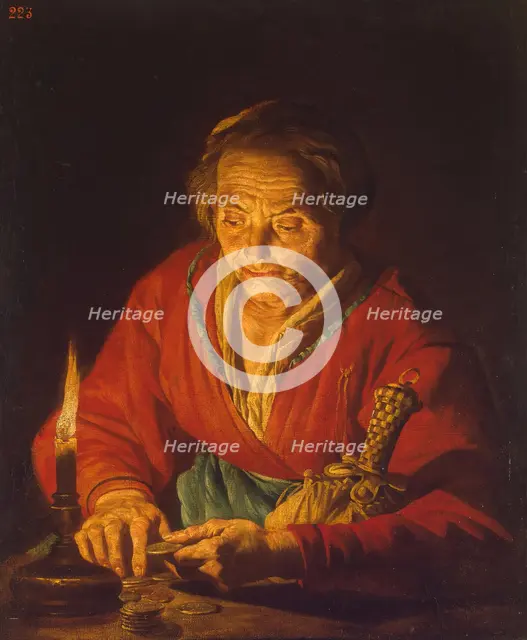 Old Woman with a Candle, 1640. Creator: Matthias Stomer.