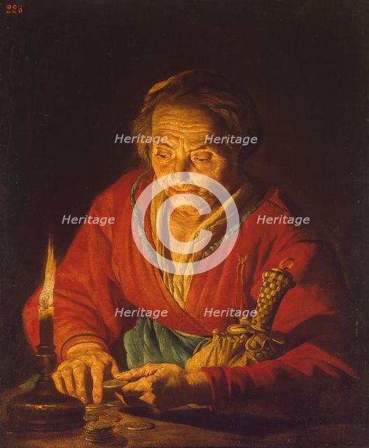 Old Woman with a Candle, 1640. Creator: Matthias Stomer.