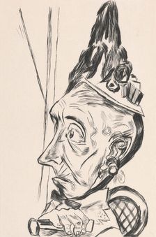 Old Woman with Bonnet (Alte Frau mit Kapothut), 1920. Creator: Max Beckmann