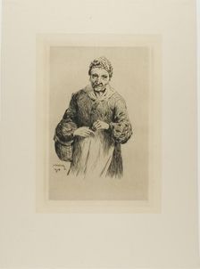 Old Woman with Basket, 1878. Creator: Gaston la Touche