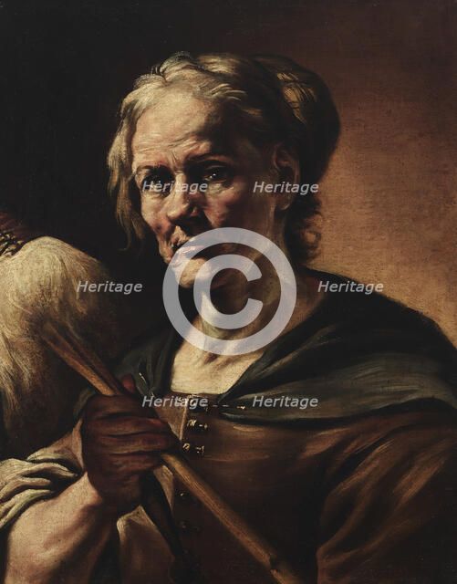 Old Woman with Distaff, c1690. Creator: Unknown.