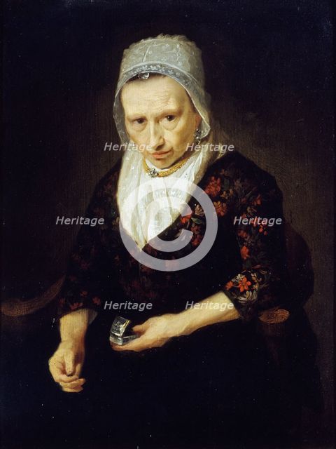 Old woman with snuff. Creator: Johann Bernhard Scheffer.