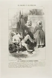 Old Womens Remedies (plate 6), 1843. Creator: Charles Emile Jacque