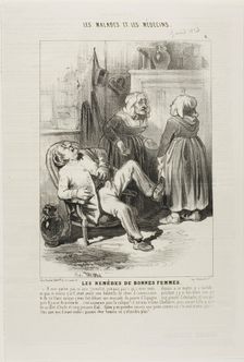 Old Womens Remedies (plate 6), 1843. Creator: Charles Emile Jacque