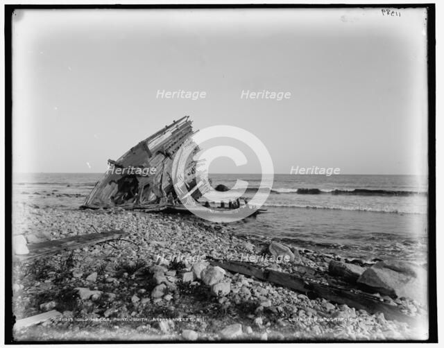 Old wreck, Point Judith, Narragansett, R.I., between 1880 and 1899. Creator: Unknown.