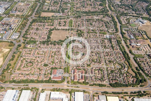 Oldbrook housing estate, Milton Keynes, 2018. Creator: Damian Grady.