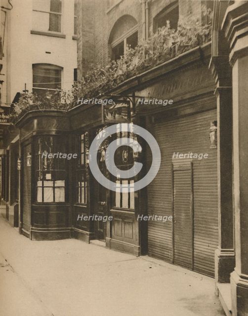 'Olde Dr. Butler's Head, Established in Mason's Avenue in 1616', c1935. Creator: Unknown.