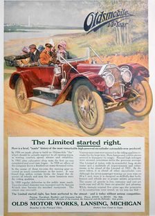 Oldsmobile car advert, 1911