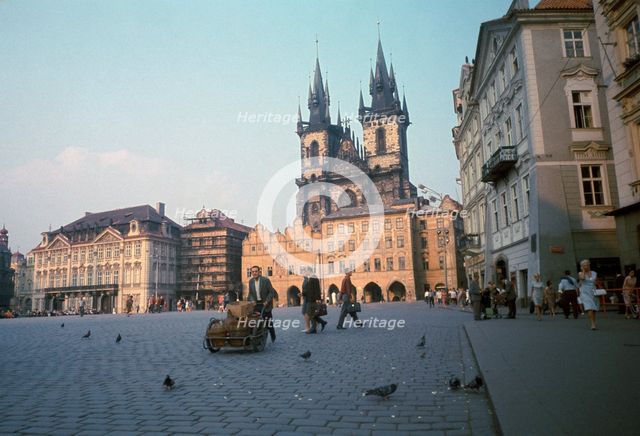 Oldtown square in Prague in the evening. Artist: CM Dixon Artist: Unknown