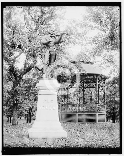 Ole Bull monument, Loring Park, Minneapolis, Minn., c1902. Creator: William H. Jackson.