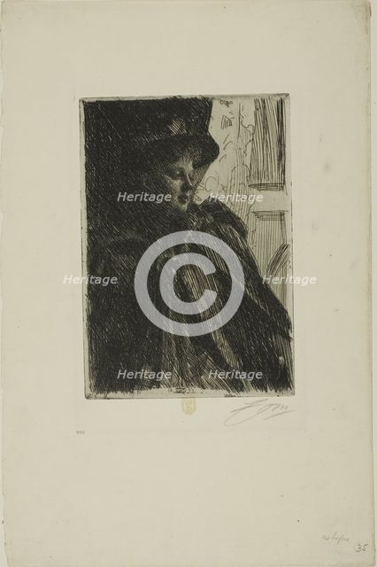 Olga Bratt, 1892. Creator: Anders Leonard Zorn.